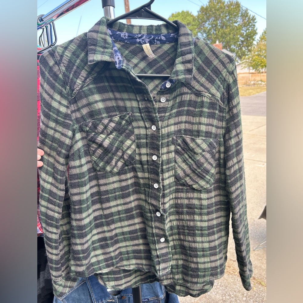 Free people flannel button up